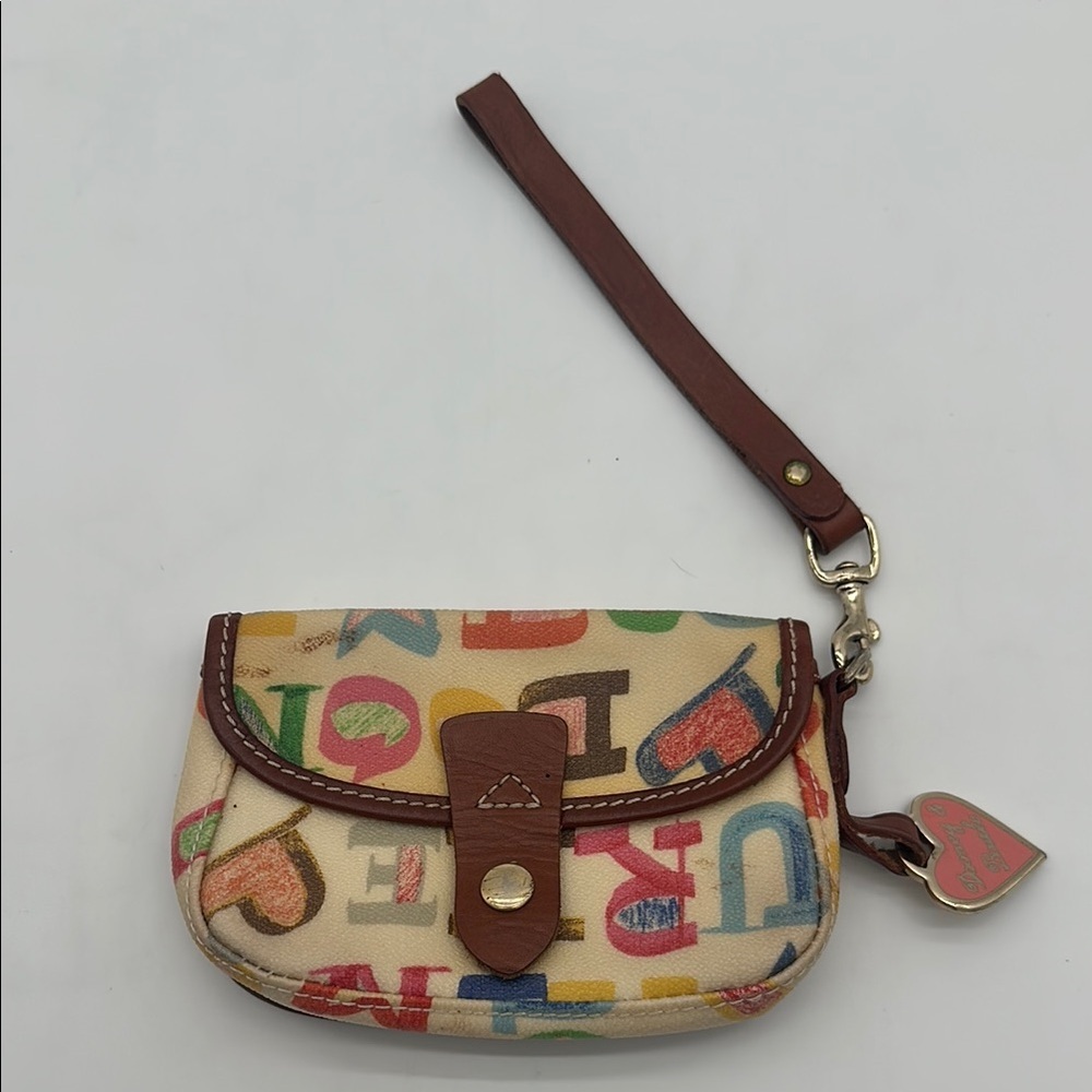 Red and Blue Clutch with Colorful Geometric Print